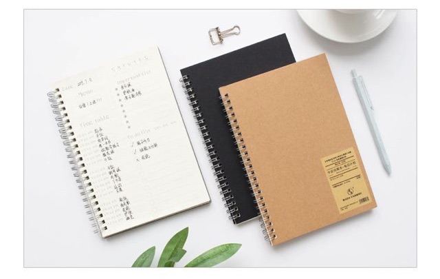 Sổ lò xo caro bìa nhựa binder còng sắt size a5 50 tờ 120 trang làm bullet journal,plan kế hoạch,ôn tập