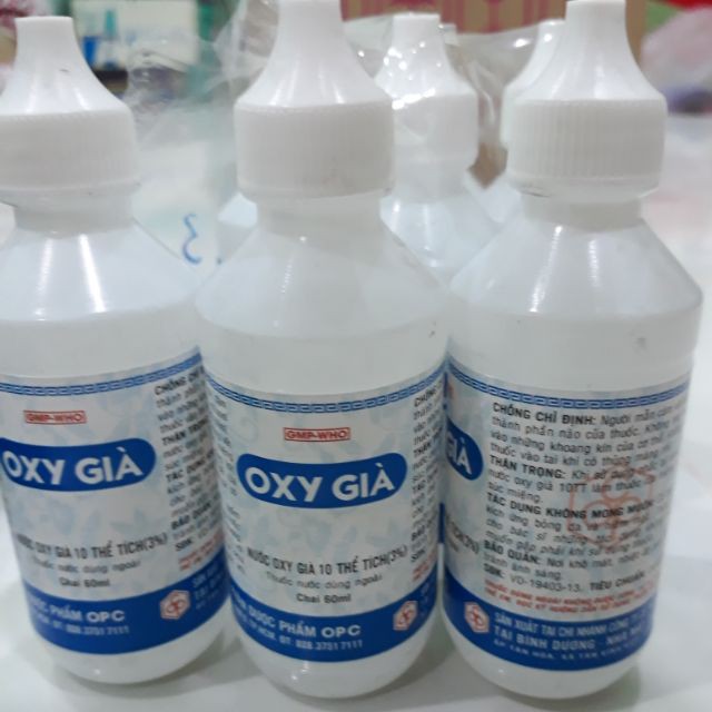 Nước Oxy Già chai  60 ml - Rửa vết thương, dùng trong Y Tế