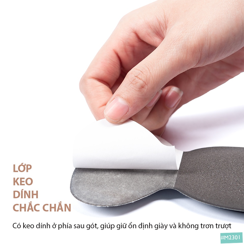 Lót Giày Nữ 7D MINSU M2301 Bảo Vệ  Êm Chân, Chống Trầy Thốn Gót, Chống Rộng, Rớt Gót Cho Giày Cao Gót, Thể Thao, Búp Bê