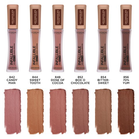 Kem Lì Infallible Pro Matte Liquid Lipstick Les Chocolats Maybelline màu 848,  842