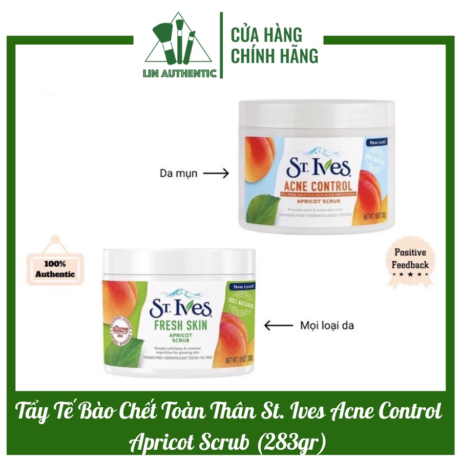 Tẩy Tế Bào Chết Toàn Thân St. Ives Acne Control Apricot Scrub
