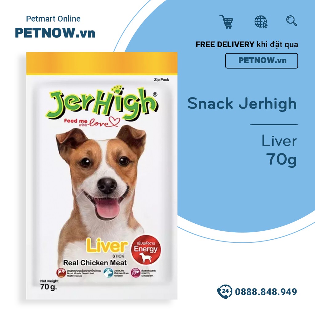COMBO 5 GÓI Snack Jerhigh Liver 70g