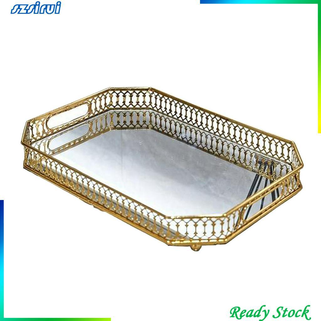 Khay Pha Lê Hình Chữ Nhật Đựng Món Tráng Miệng Trang Trí Nhà Cửa