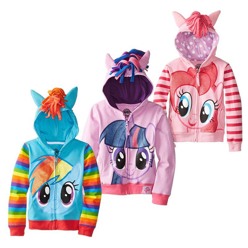 Áo hoodie Có Khóa Kéo Với Thiết Kế 3d my little pony Lý Tưởng Mặc Hàng Ngày Cho Bé Trai Và Bé Gái