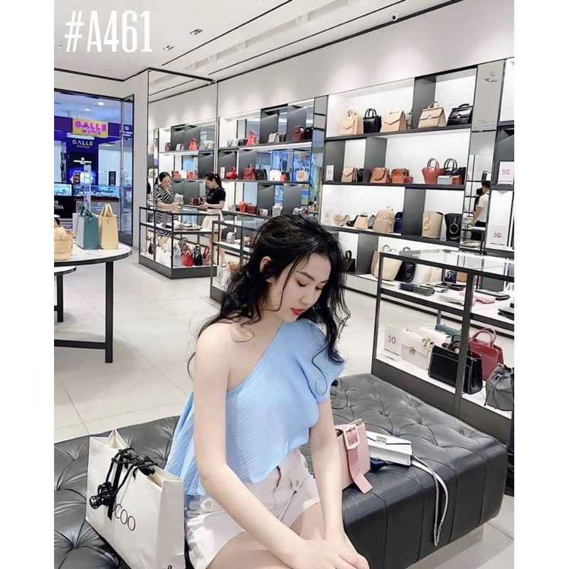 Áo lệch Vai Xanh ( Xả kho Kèm Ảnh Thật 100%)