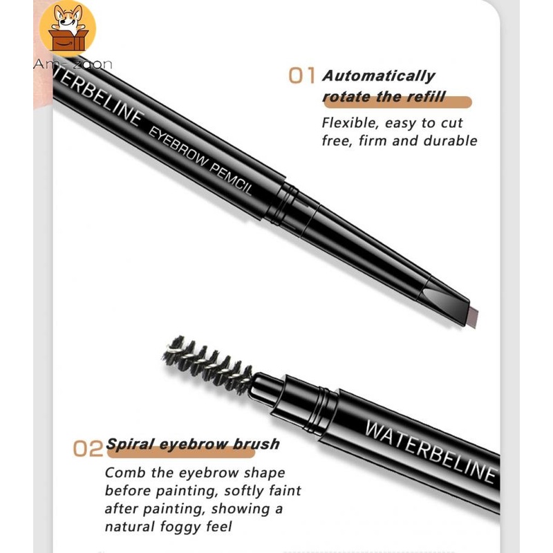 Bút Kẻ Mày Hai Đầu Cho Màu Tự Nhiên Kháng Nước Lâu Trôi Dễ Lên Màu Với 5 Kiểu Màu Tùy Chọn