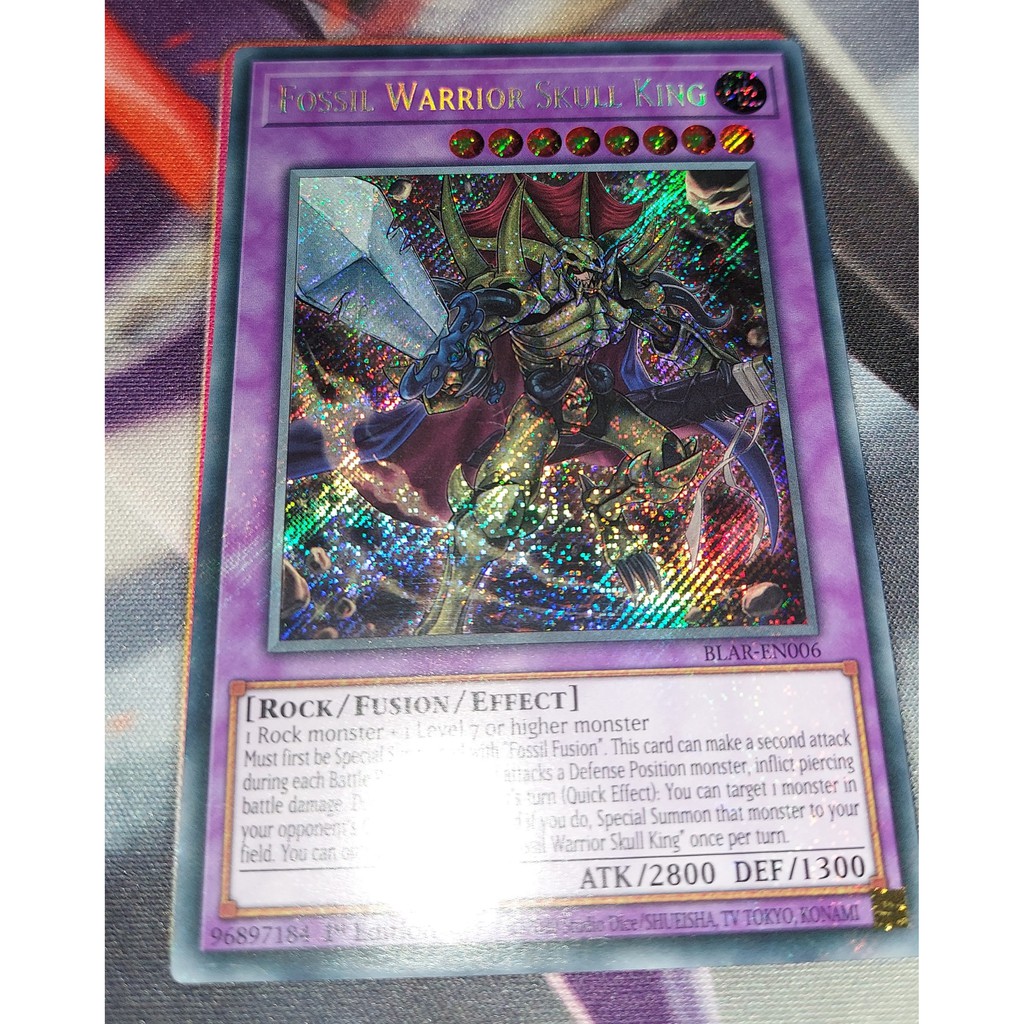 Thẻ Bài Yugioh: Fossil Warrior Skull King - BLAR-EN006 - Secret Rare 1st Edition