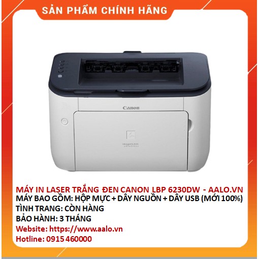 MÁY IN LASER TRẮNG ĐEN CANON LBP 6230DW ĐÃ QUA SỬ DỤNG AALO.VN