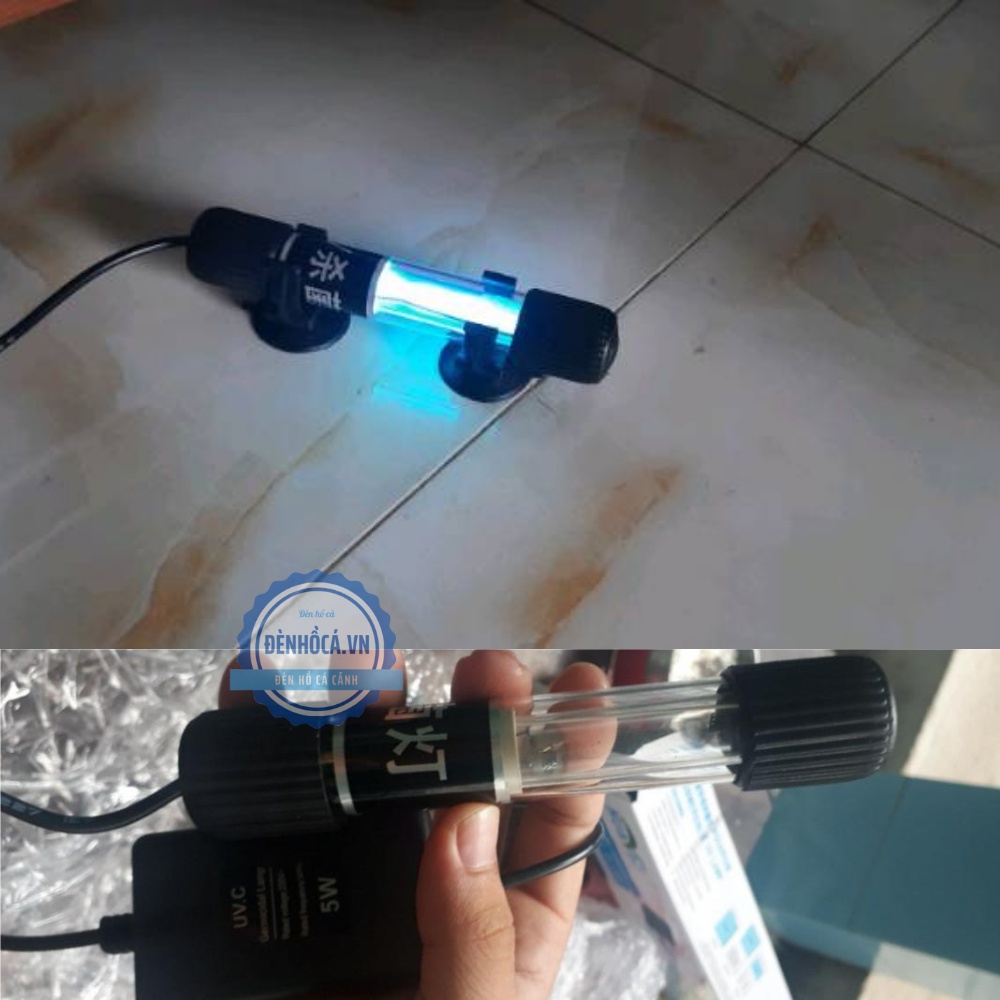 Đèn UV hồ cá công suất 5W - 11W diệt tảo khuẩn cho hồ cá