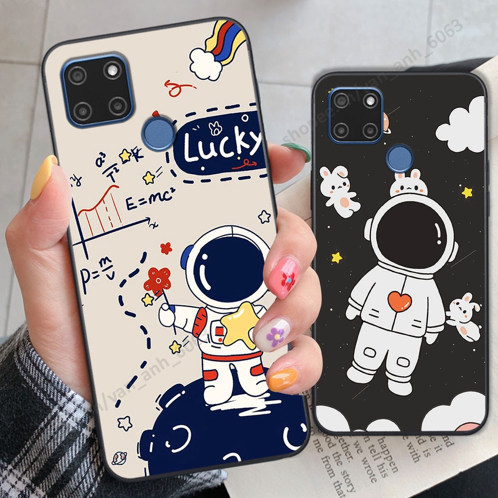 Ốp Realme C12 / C15 hình bầu trời, phi hành gia đẹp, ốp lưng điện thoại realme viền dẻo cao cấp