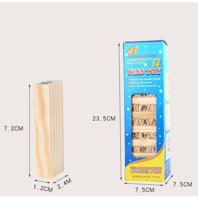 Đồ chơi rút gỗ size 23.5 cm và 22 cm