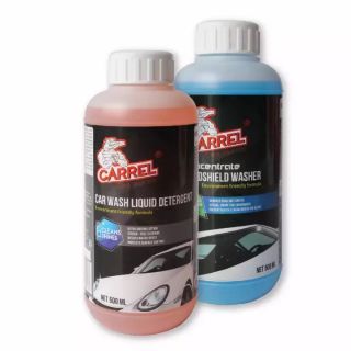 Bộ 2 nước châm bình rửa kính ôtô đậm đặc và nước rửa xe ôtô đậm đặc CARREL
