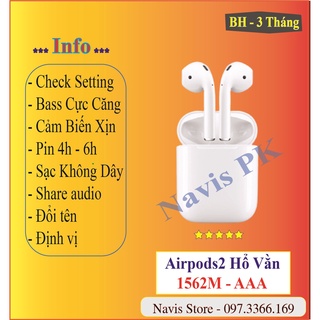 Tai Nghe Bluetooth - AP 2 Hổ Vằn 1562M Check Setting - Đổi tên - Định Vị - Cảm Biến - Pin 5h - Navis PK