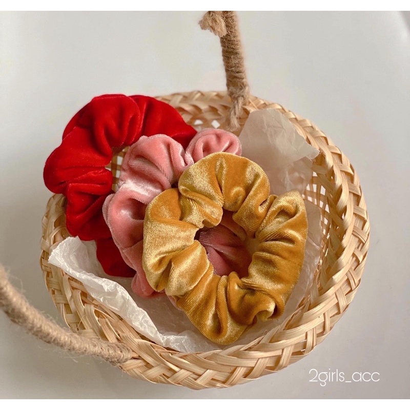 (Nhiều Mẫu) scrunchie cột tóc vải handmade