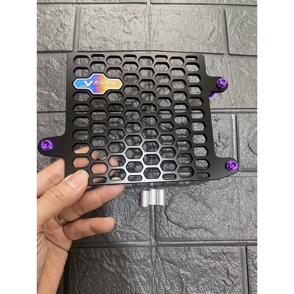 Che két Nước Nhôm CNC Kèm Logo Titan Cho Xe Vario/Click/AirBlade/Shmode V.V