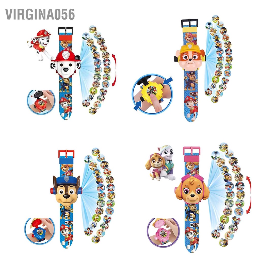 Virgina056 Đồ chơi trẻ em có thể chiếu phim hoạt hình đồng hồ điện tử mẫu giáo 3-8 tuổi