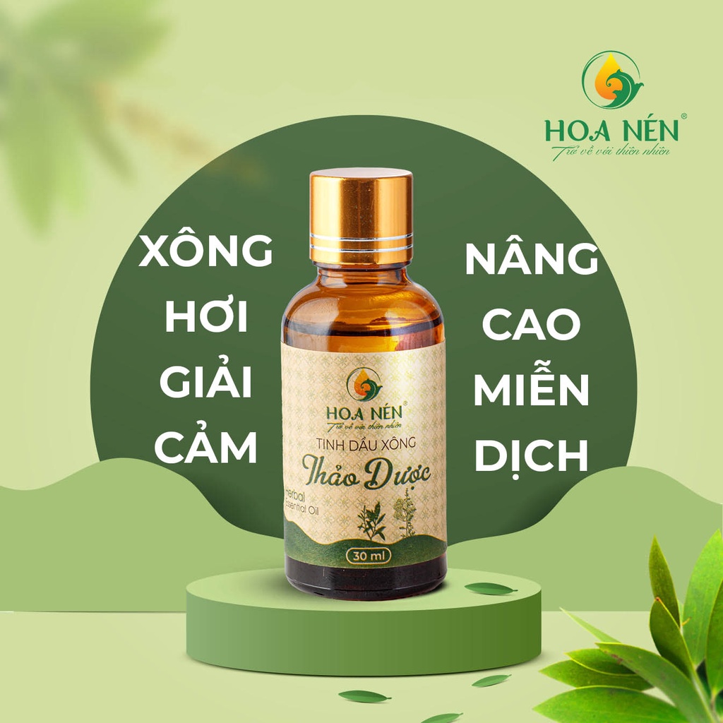 Tinh dầu Xông Thảo Dược Hoa Nén - Xông tinh dầu gi.ải c.ảm, tốt cho sức khỏe