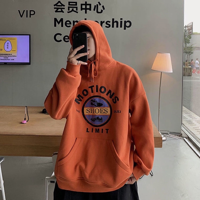 Áo nỉ bông có mũ nam nữ, áo hoodie unisex free size M0TI in logo trước , phom rộng phong cách hàn quốc ulzzang cực đẹp