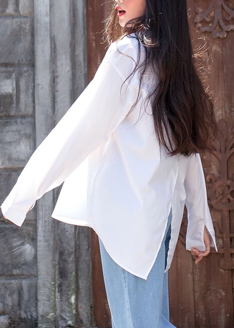 Áo Sơ Mi Nữ Fom Rộng Xẻ Tà Sau ENVY (freesize)