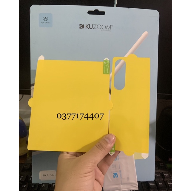 Bộ 3 Miếng dán Kuzoom cho Samsung Z FOLD 4 5G Bảo vệ máy toàn diện