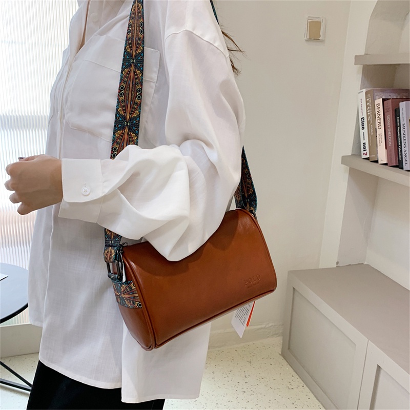 Túi Da PU Đeo Chéo Vai Thời Trang Hàn Quốc Đơn Giản Dành Cho Nữ