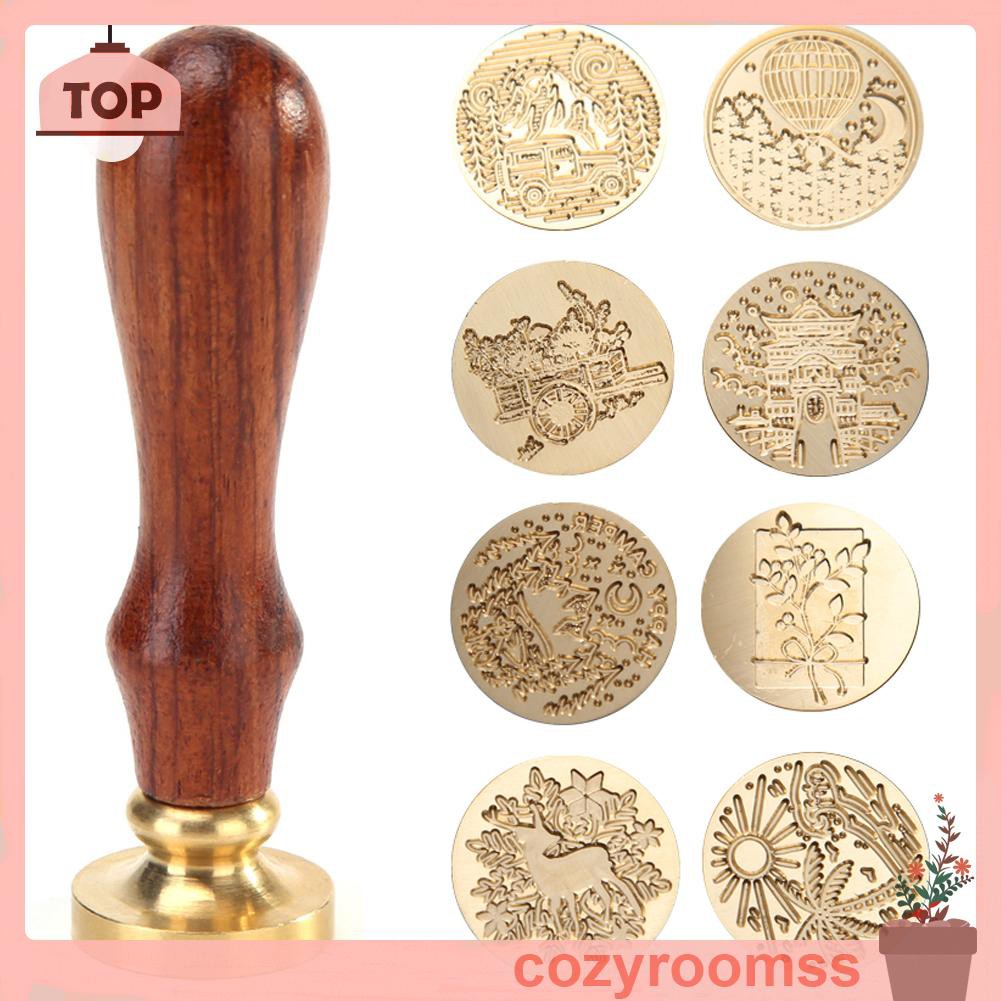 Con Dấu Tay Cầm Bằng Gỗ Phong Cách Retro