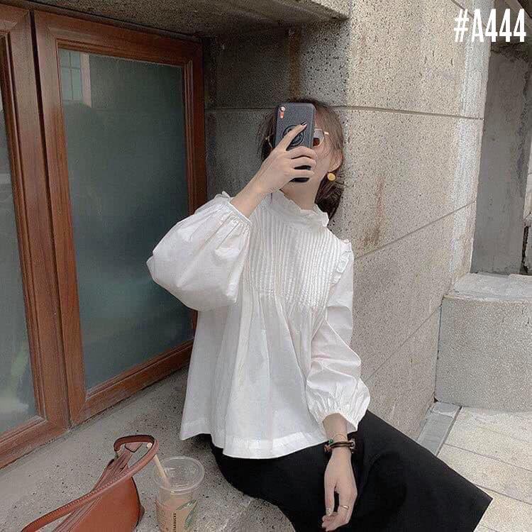 [Mã WASKT304 giảm 15% tối đa 30K đơn 99K] Áo sơ mi tiểu thư form babydoll thoải mái | BigBuy360 - bigbuy360.vn