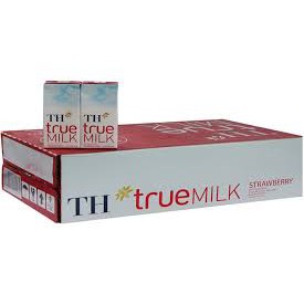 Sữa Tươi Tiệt Trùng TH True Milk Hương Dâu Thùng 48 Hộp x 110ml