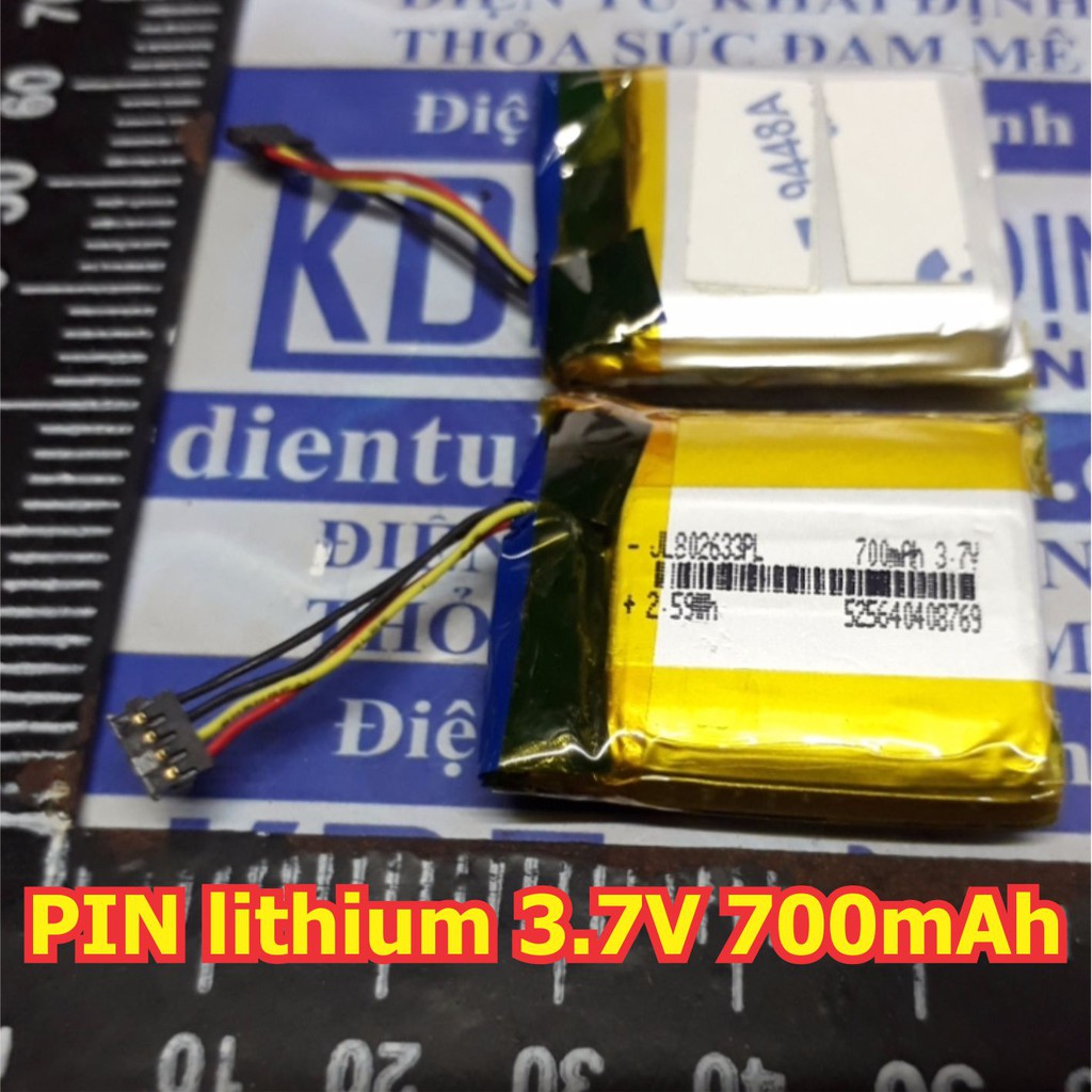 Pin lithium polyme siêu nhỏ, siêu nhẹ trong tai nghe, máy nghe nhạc, máy bay ĐKTX, đồ chơi.... 3.7V kde5391