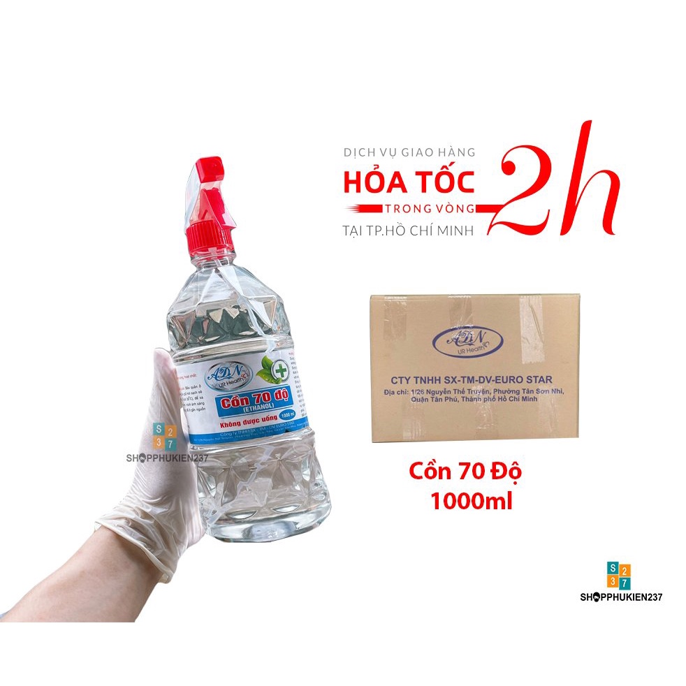 Cồn sát khuẩn y tế ADN 70/90 độ ( ethanol ) có loại 500ml/1000ml có vòi xịt ( Hỏa Tốc 2H HCM )