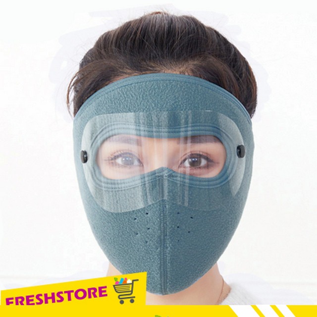 Khẩu Trang Ninja Nam Nữ Che Kín Toàn Mặt Kín Cổ Lót Nỉ Siêu Ấm Có Kính KTN01KHNX - Freshstore