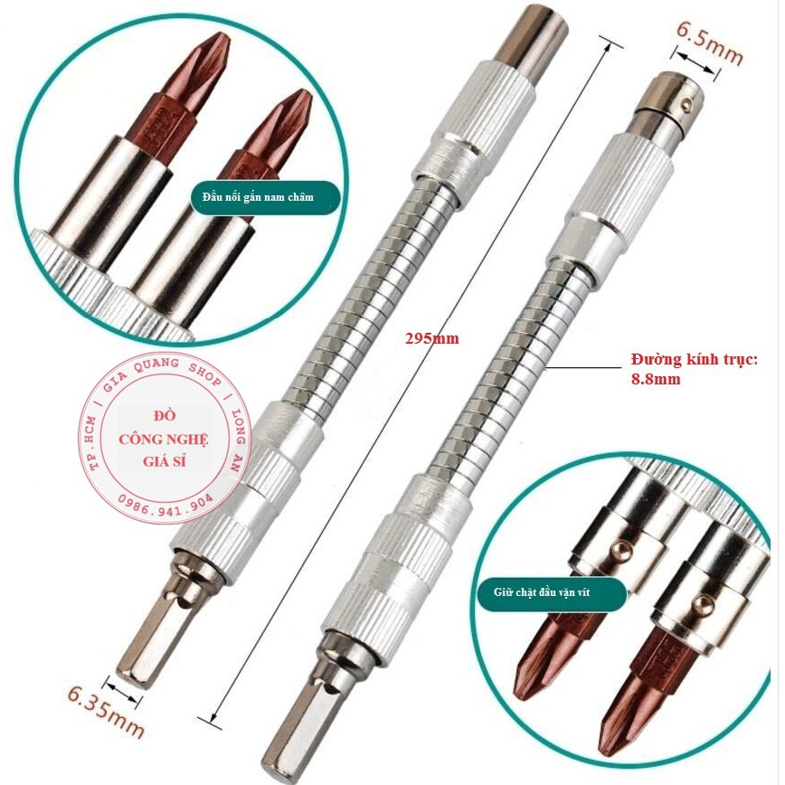 Trục vặn vít Inox - mở vít vị trí khó