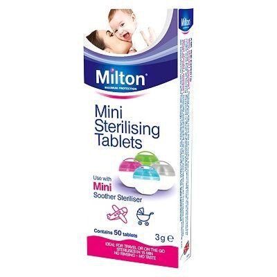 Hộp 50 viên tiệt trùng Milton mini date mới dùng tiệt trùng cho cốc nguyệt san và đồ dùng trẻ em