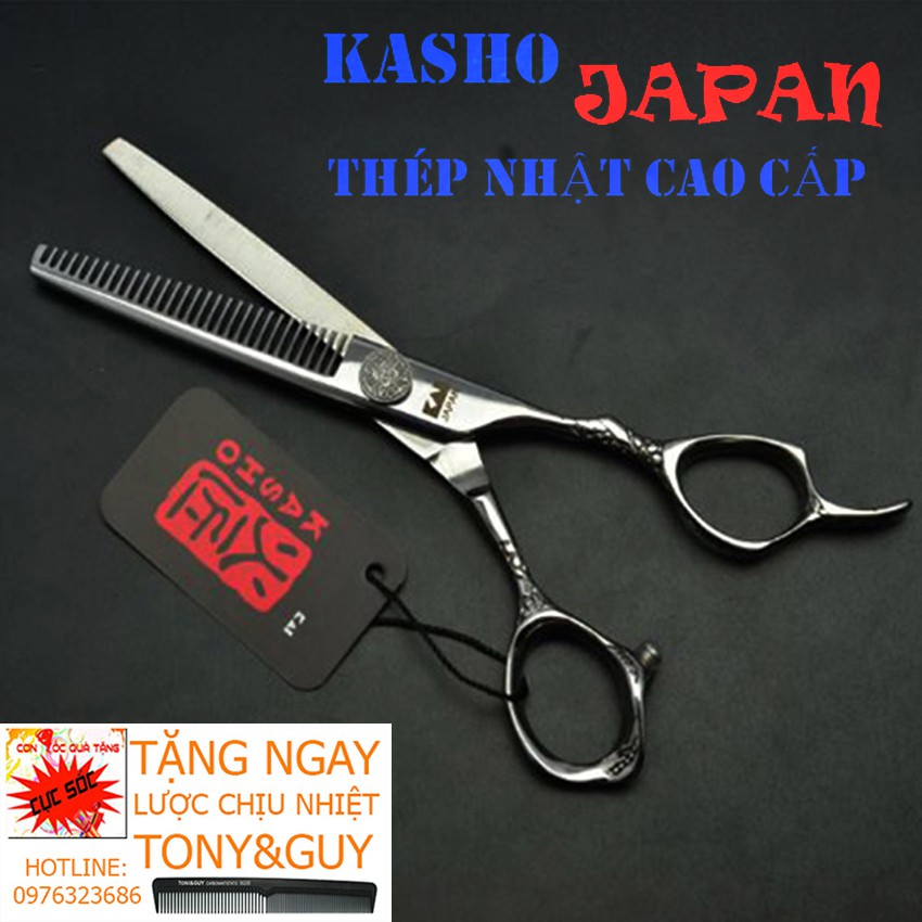 BỘ KÉO CẮT TÓC 6INCH NHẬT NHẬP KHẨU SẮC BÉN VÀ BỀN BỈ KASHO VQA6 (MUA MỘT BỘ KÉO TẶNG BAO DA + 2 LƯỢC)