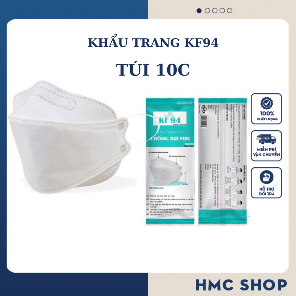 Khẩu trang kf94 khẩu trang 4D màu trắng kháng khuẩn