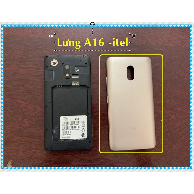 Vỏ lưng A16 - itel (hàng tháo máy, xước nhẹ)