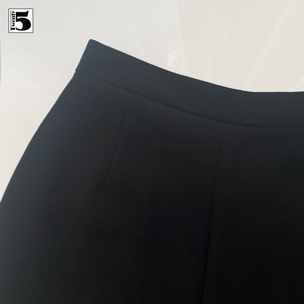 Quần vải công sở nữ ống loe xẻ cạp cao tôn dáng Twentyfive SQ1