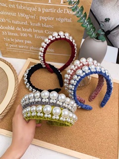 Bờm nhung đính trai