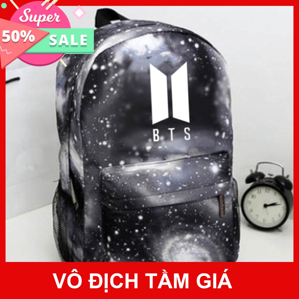 Chuyendokpop Balo bts cặp sách galaxy chất đẹp nam nữ đi chơi đi học tiện dụng đựng đồ học tập V Jung-kook Jimin Suga Ji