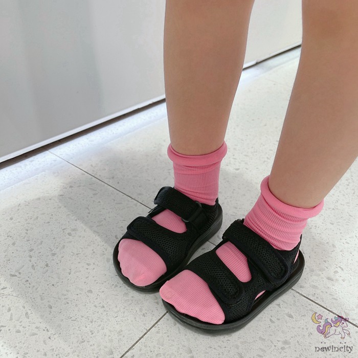 Giày sandal chống trượt màu trơn phong cách Hàn Quốc thời trang mùa hè cho bé trai và bé gái