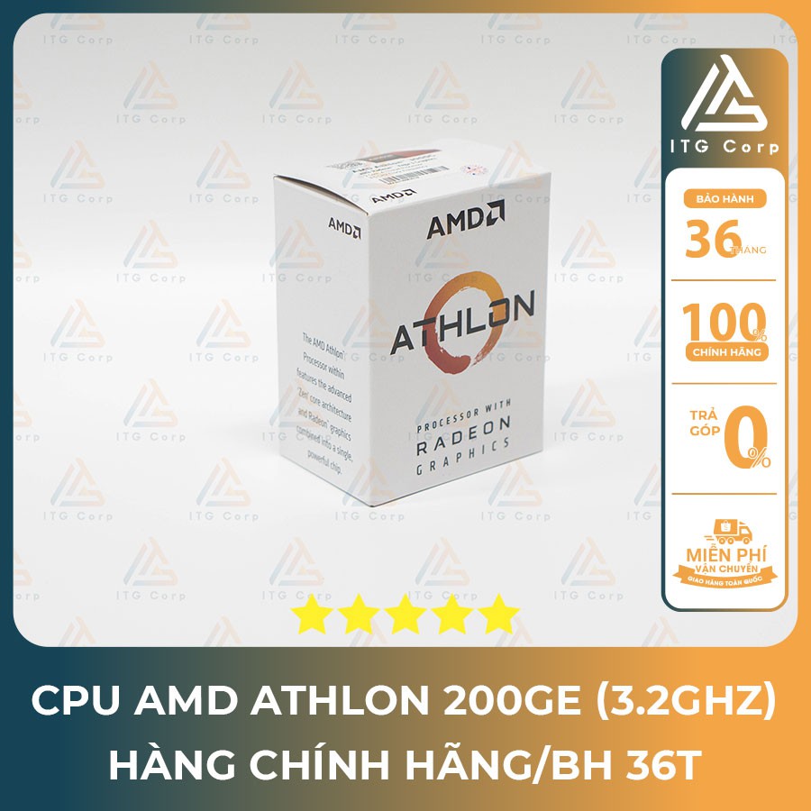 CPU AMD Athlon 200GE (3.2GHz) -HÀNG CHÍNH HÃNG