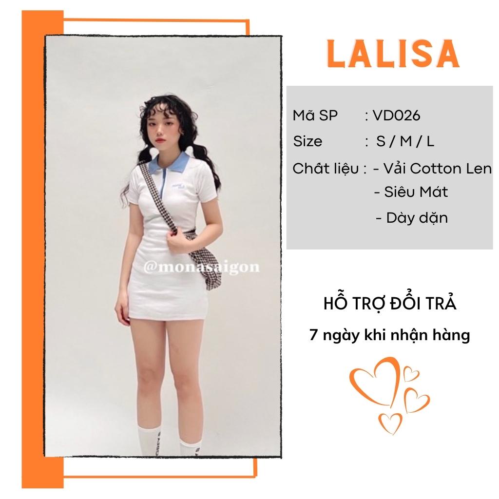 Đầm Ôm Body Thun Dáng Suông Ngắn LALISA Váy Polo Nữ Nhún Sexy Thiết kế dài vải cotton len đi chơi, đi biển đẹp VD026 | BigBuy360 - bigbuy360.vn