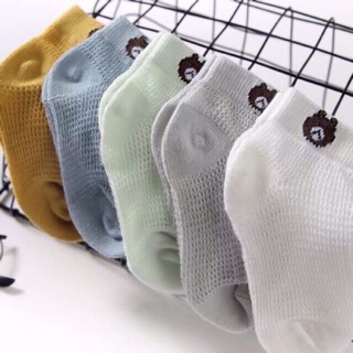 Sét 5 đôi tất lưới hình gấu cho bé
