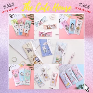 Bộ 4 món thước kẻ trong suốt kèm túi đựng