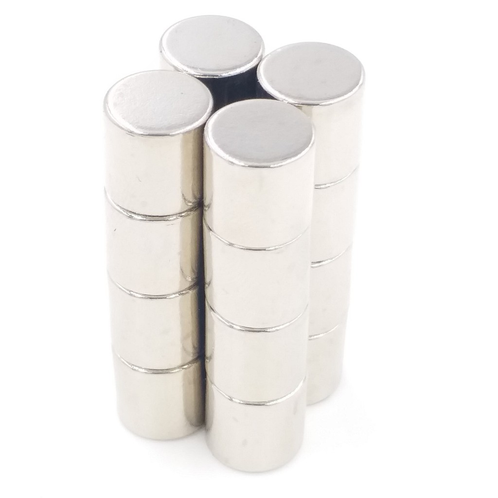 Nam châm viên trắng mỏng 8x8 mm- Loại nam châm trắng đất hiếm lực hút mạnh