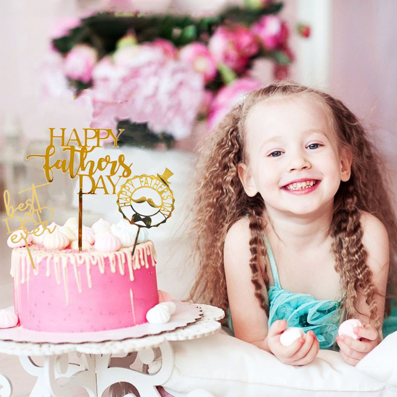 Que Cắm Trang Trí Bánh Chữ &quot;Best Dad&quot; Cho Ngày Của Cha