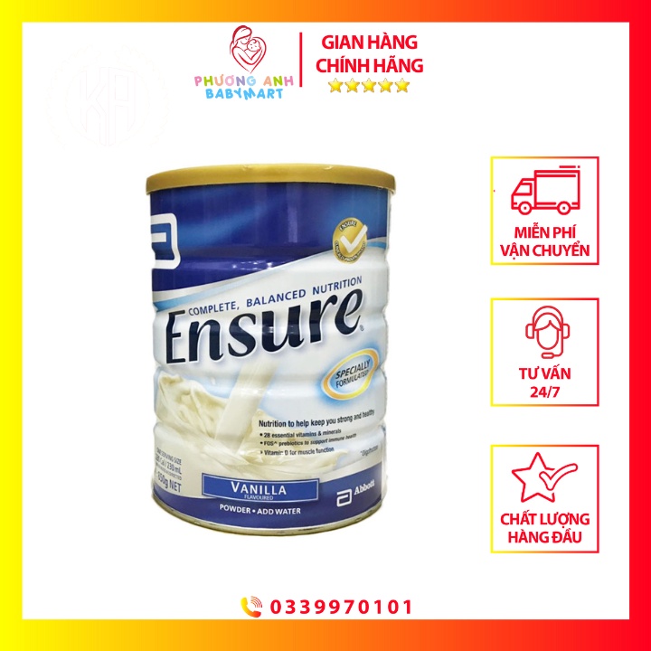 Lon Sữa Ensure 850gr Hàng Úc Dành Cho Người Gầy