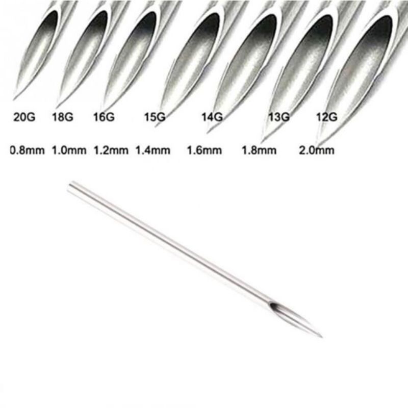 KIM XỎ KHUYÊN - Kim Xỏ Khuyên Chuyên Dụng - Kim xỏ tai, mũi, rốn, lưỡi, septum,... - Kim xỏ khuyên dùng 1 lần