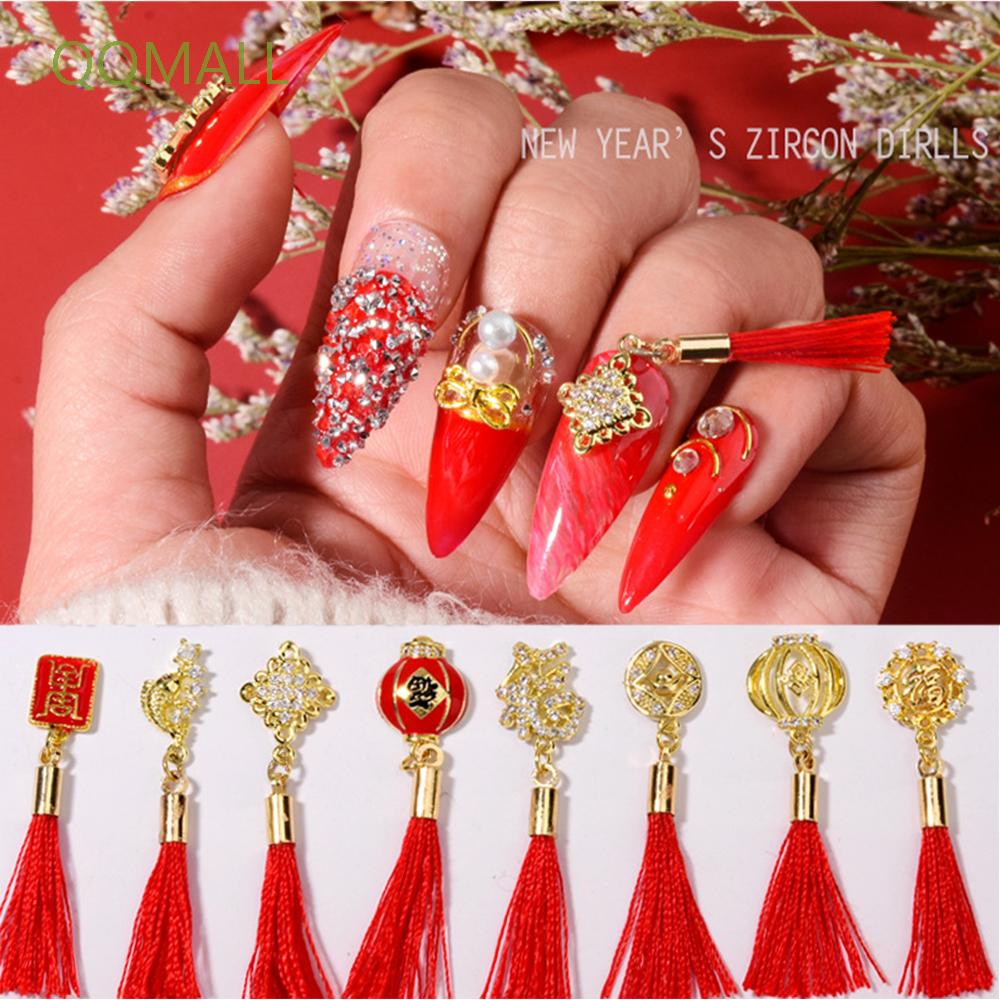 CHARMS Phụ Kiện Trang Trí Móng Tay 3D Phong Cách Trung Hoa