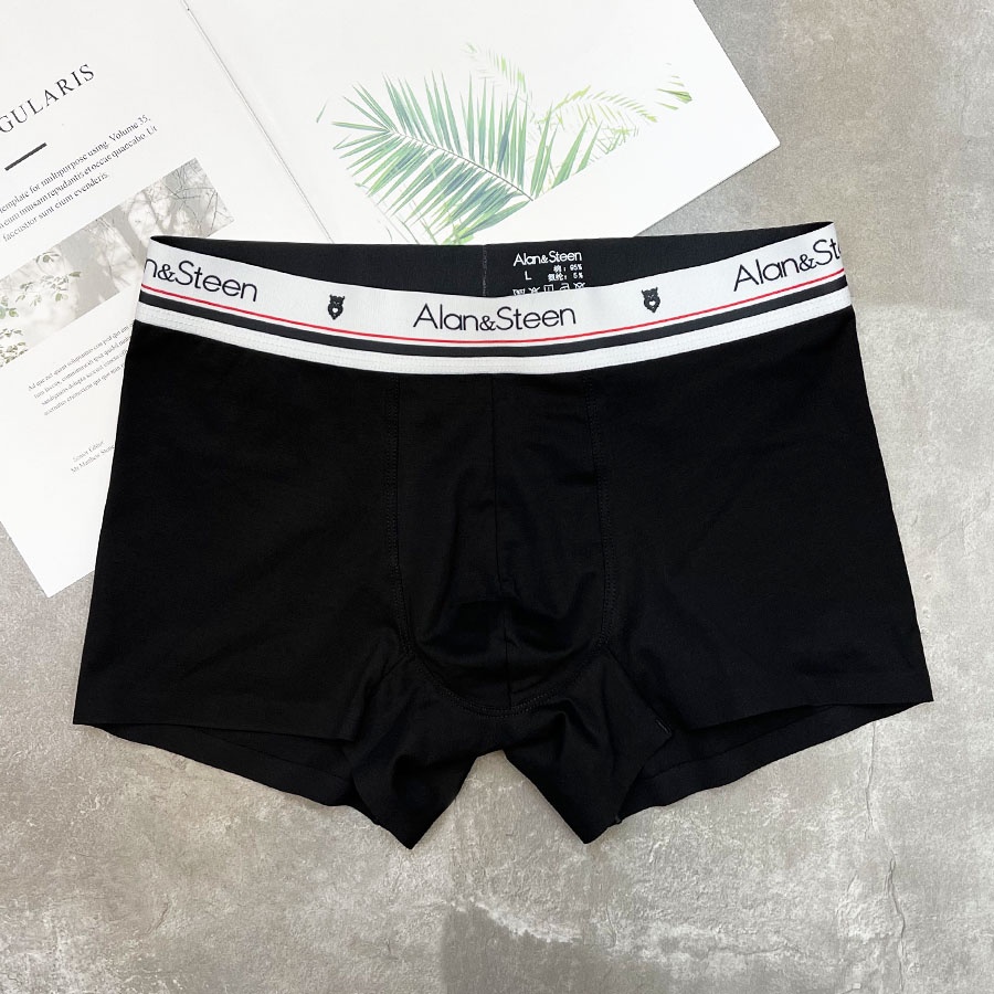 QUẦN LÓT NAM - BOXER Trơn Su Lụa Ép Không Đường May - Sang Trọng
